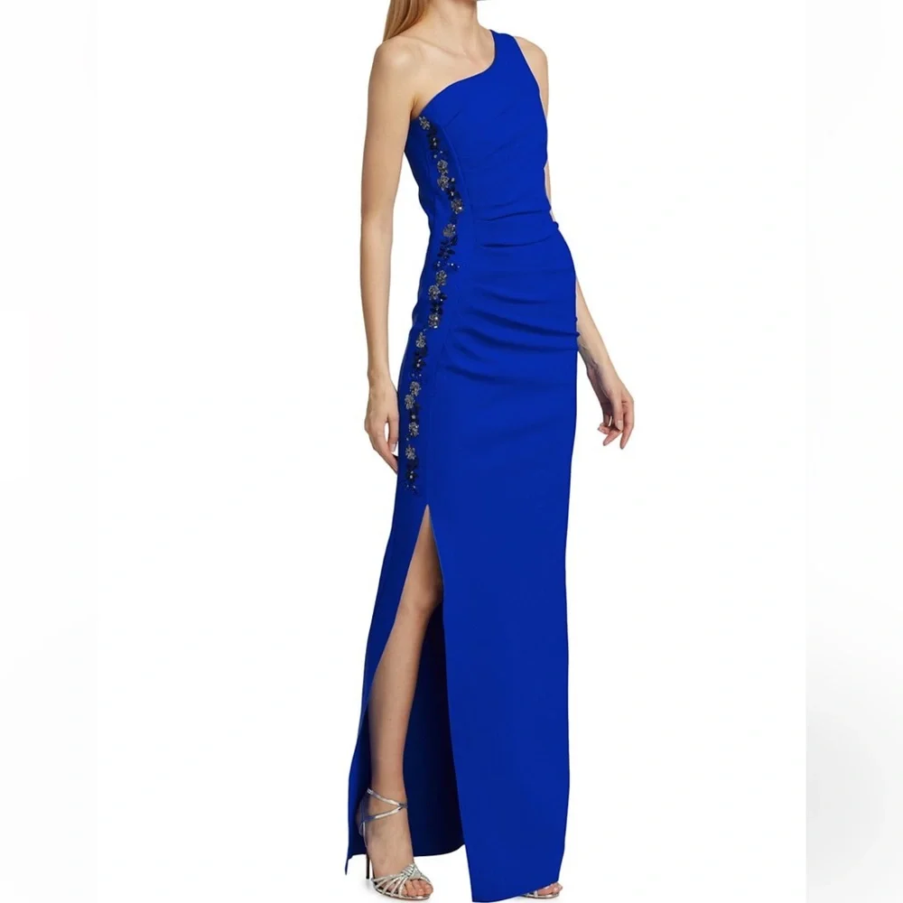 Chiari Boni Lianette One-Shoulder Embellished Gown - Picture 1 of 13